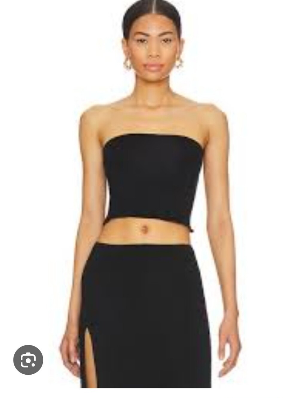 Nwt Indah 2026 Niko Ruched Minimalist Slinky Top M Can Fit S